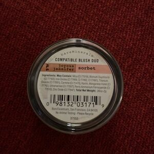 Bare minerals bare escentuals compatible blush duo joyous Jennifer/sorbet NEW